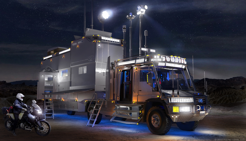 Illustration for article titled Este camión de alta tecnología para expediciones es el Optimus Prime de las autocaravanas